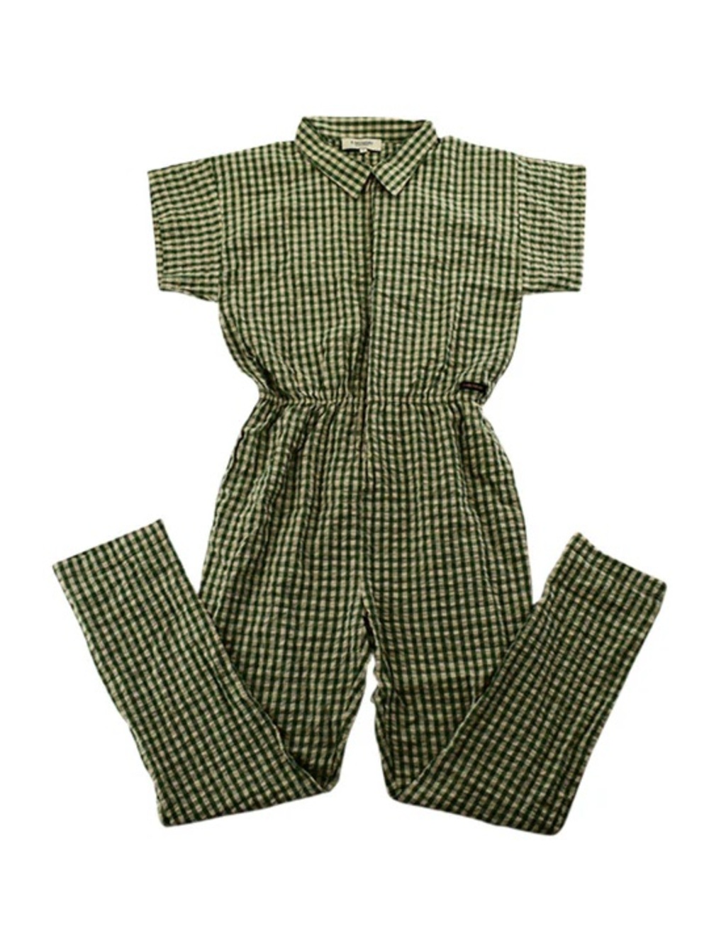 Kids Green Gingham One-Piece Jumpsuit - Unbranded